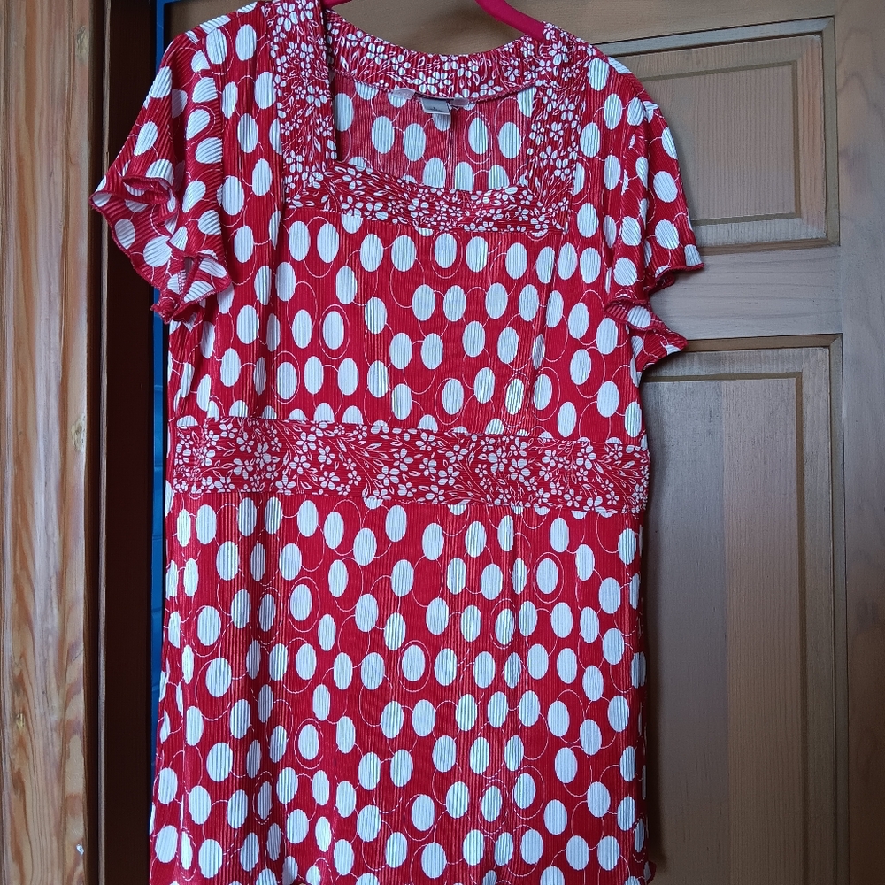 Red and White Polka Dot Dress